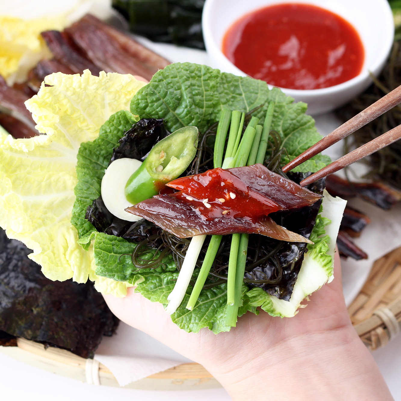 포항 구룡포 햇 과메기 손질 야채세트